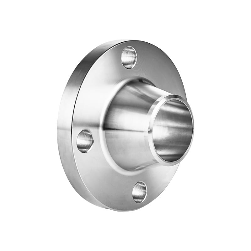Brida de cuello de soldadura de acero inoxidable con un cubo cónico y un borde