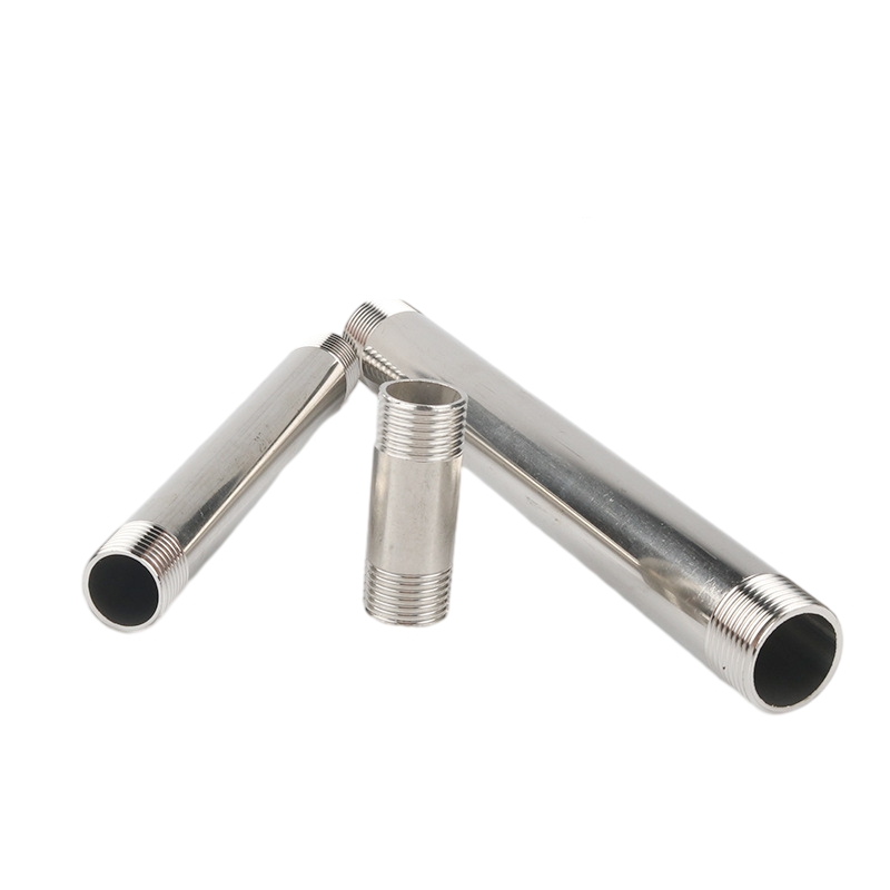 Acero inoxidable SCH 40 Pezones roscados con rostro roscado Ambos extremos