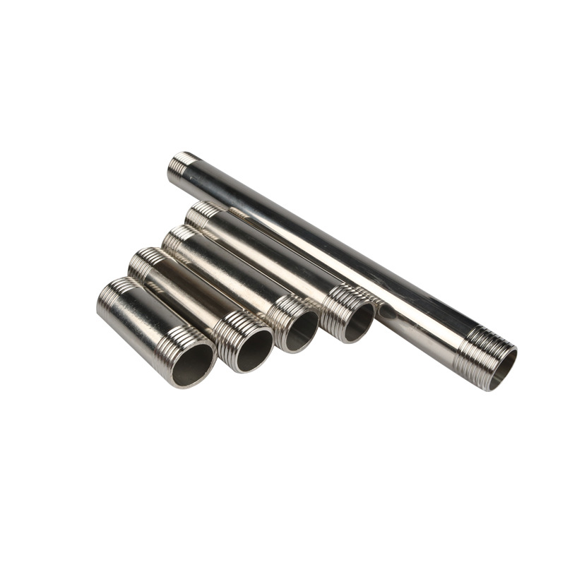 Acero inoxidable SCH 40 Pezones roscados con rostro roscado Ambos extremos
