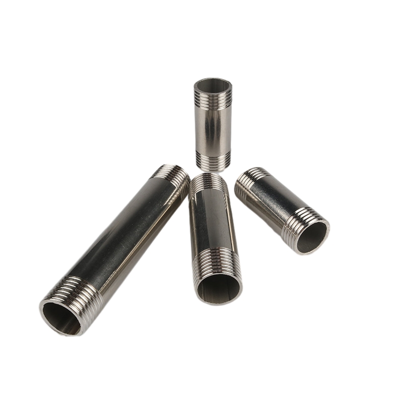 Acero inoxidable SCH 40 Pezones roscados con rostro roscado Ambos extremos