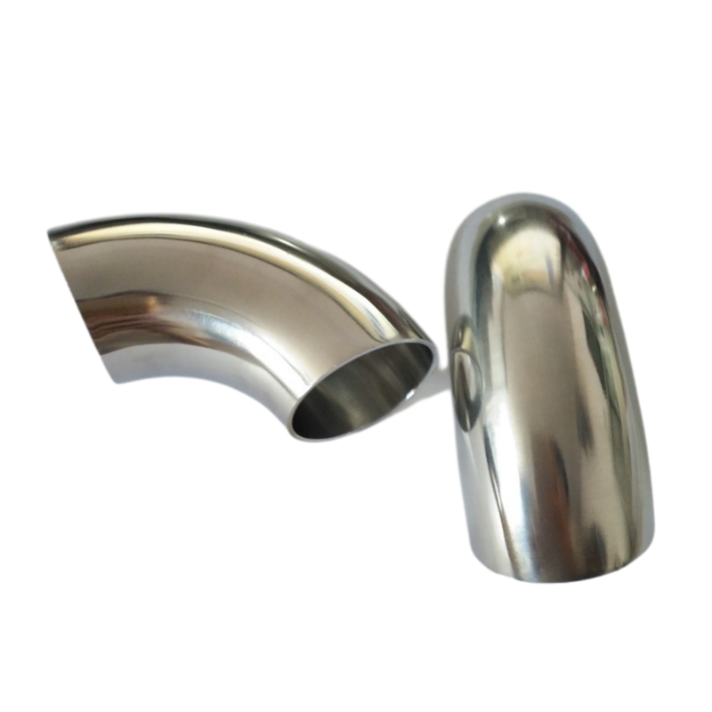 Soldadura con tope de acero inoxidable cepillado 90 ° Radio corto (SR) doblaciones de tubo