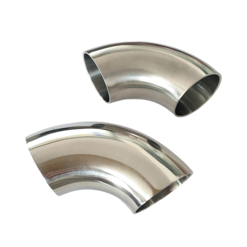 Soldadura con tope de acero inoxidable cepillado 90 ° Radio corto (SR) doblaciones de tubo