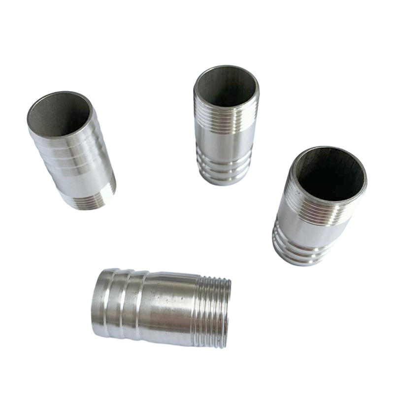 Ajuste de conector de barbas de doble manguera 316 Estilo de acero recto de acero inoxidable