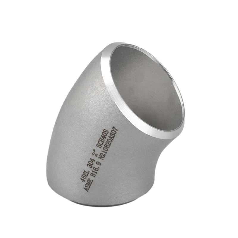 Acero inoxidable de acero inoxidable 45 ° Los accesorios de tubo de codo soldado redirigen su tubería