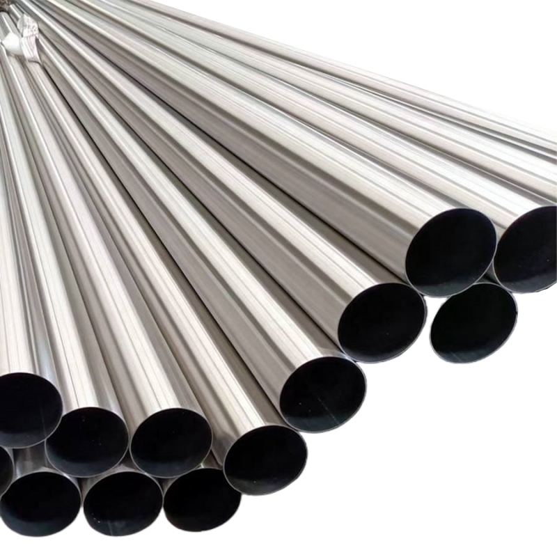 Tipada redonda de acero inoxidable de soldadura brillante de pared delgada para gas