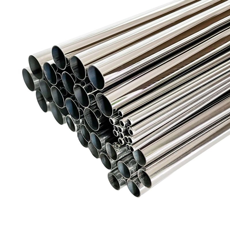 Tipada redonda de acero inoxidable de soldadura brillante de pared delgada para gas